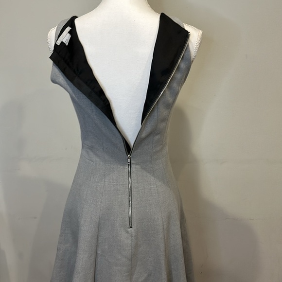 H&M Gray Fit and Flare Skater Dress with Back Zip  Size 6 - Picture 6 of 6